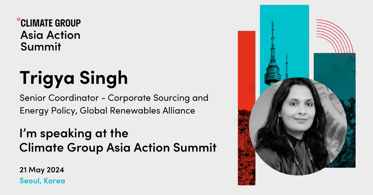 🇰🇷 The @ClimateGroup Asia Action Summit is just around the corner! Next week, GRA’s Senior Coordinator Trigya Singh will moderate the ‘Pledge to practice: A roadmap for Asia post COP28’ panel at the Asia Action Summit in Seoul. Find out more: ow.ly/HJt250REvgh