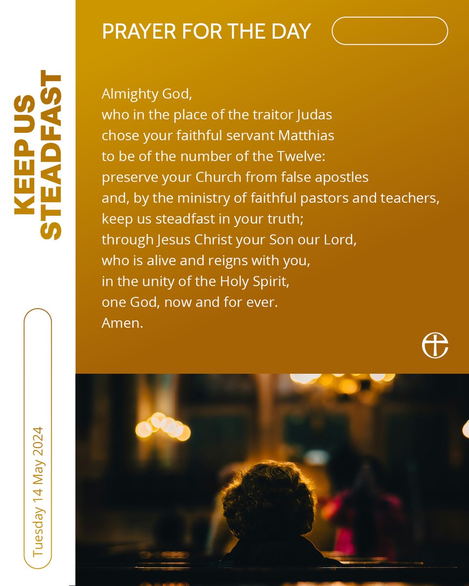 Let us pray. Today's prayer is available in plain text and audio formats at cofe.io/TodaysPrayer.
