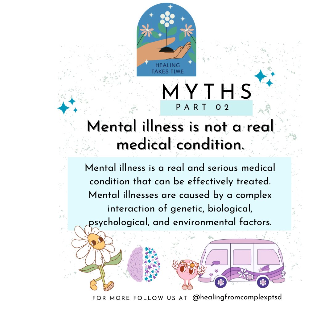 thelindam's tweet image. 🚫 Myth: Mental Illness is Not a Real Medical Condition 🚫

🩺 Fact: Mental illness is a medical condition that affects our brain, emotions, and behavior. 

If you’re struggling, reach out. 💪📞

 #CPtsdRecovery #BreakTheStigma #SeekingHelp