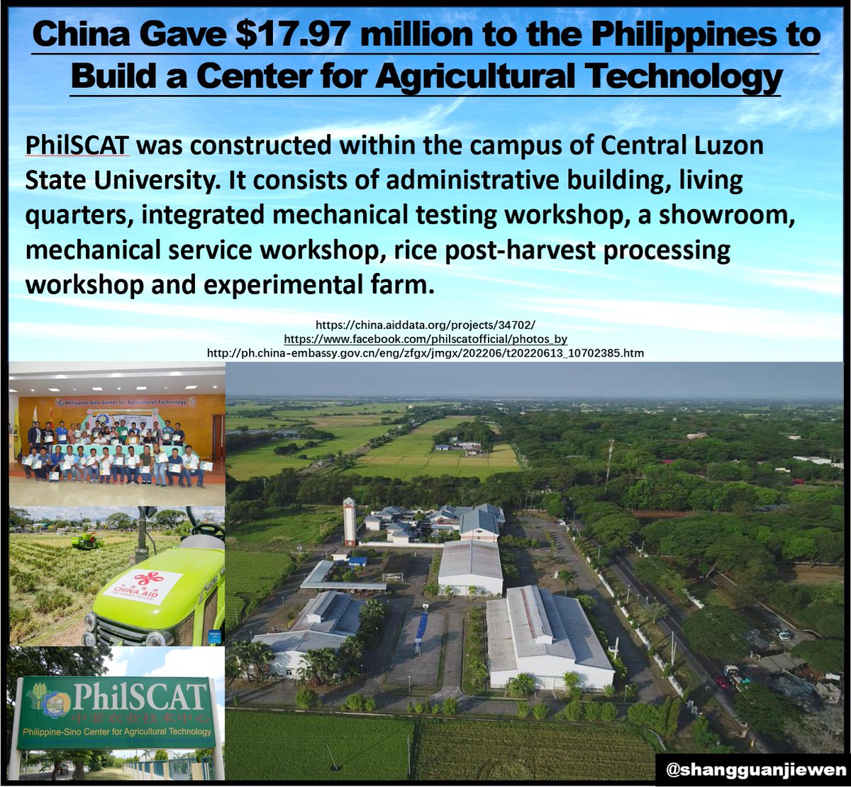 China gives annual scholarships to students study at China's universities, many from the Philippines get scholarships to study agriculture and science.

Many first study at the Chinese funded center for agriculture in the Philippines: PhilSCAT.

#Philippines #BeltandRoad