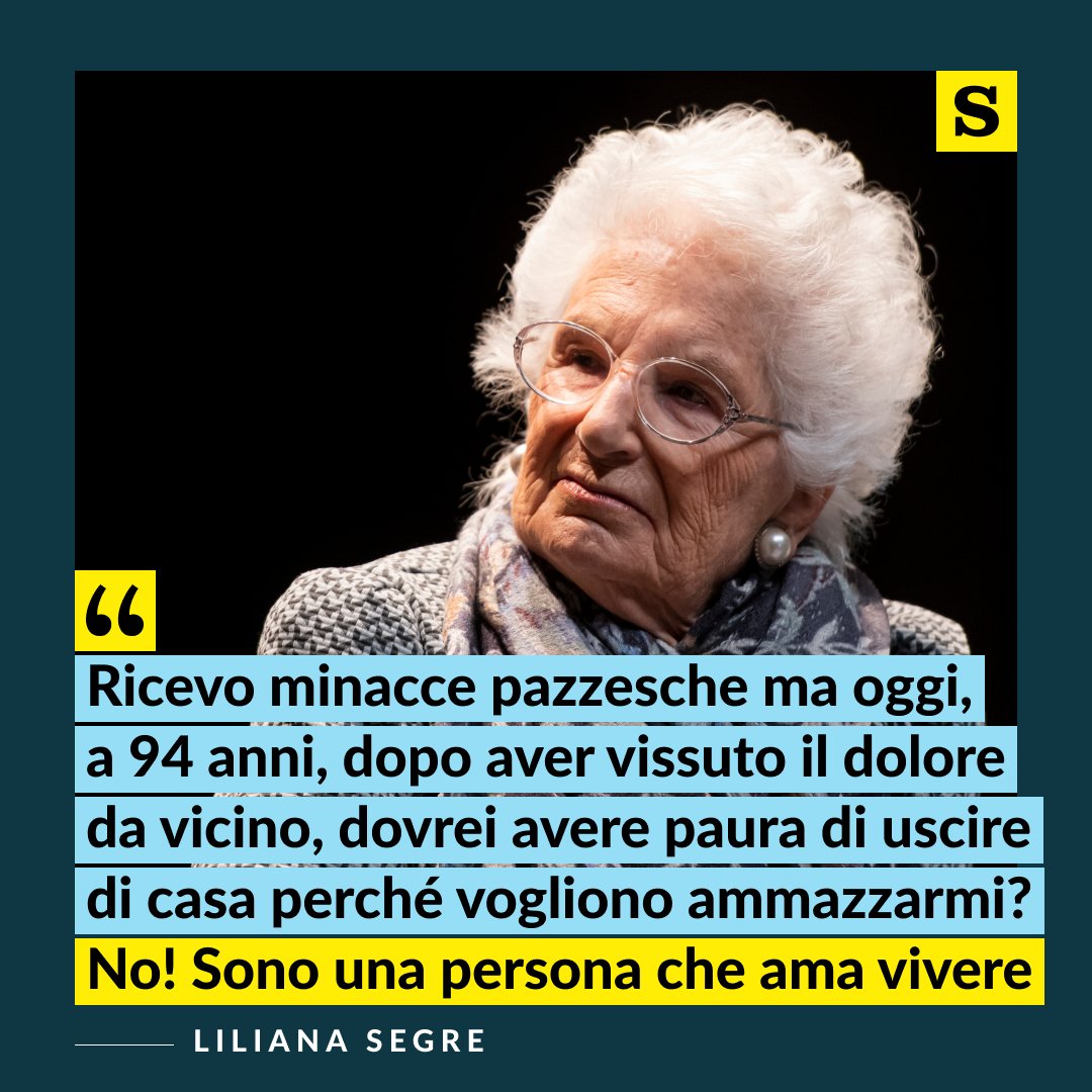 «Ricevo minacce pazzesche. Ma oggi, a 94 anni, dopo aver visto il dolore da vicino, dovrei aver paura di uscire di casa perché qualcuno vuole ammazzarmi? No! Sono una persona a cui piace vivere». Così la senatrice a vita Liliana Segre, al Memoriale della Shoah di Milano