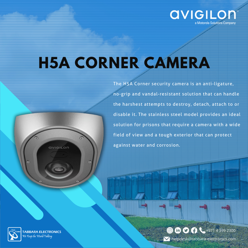 Avigilon H5A Corner Camera provides commercial buildings with optimal coverage, discreet design, wide dynamic range.

#TabbaraElectronics #avigilon #motorolasolutions #uae #middleeast #abudhabi#motorolasolutions 
#نتصدر_المشهد