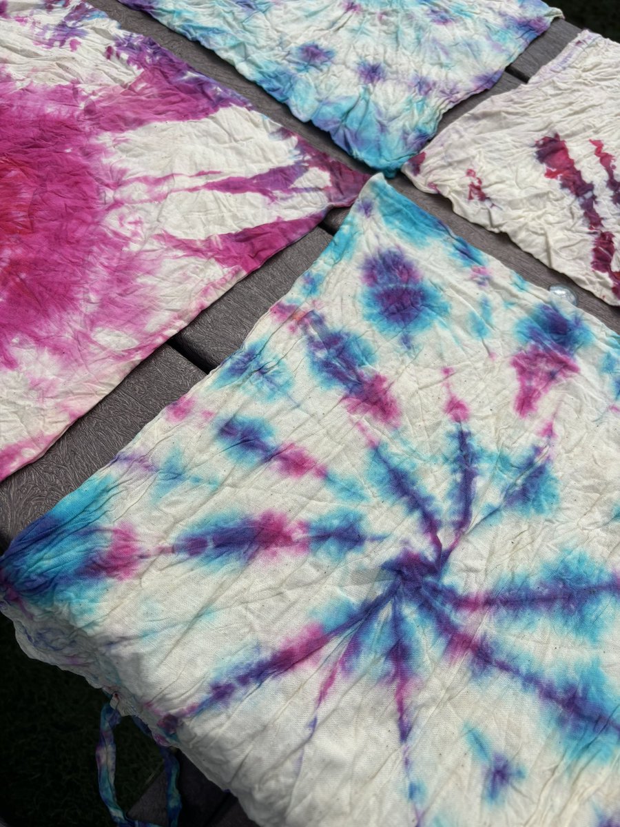 Clothing and Fashion with TY’s last week. 
A fun way to make something new again. 🌸
#sustainablefashion #upcycling #tiedye #SustainableFuture #SustainableLiving