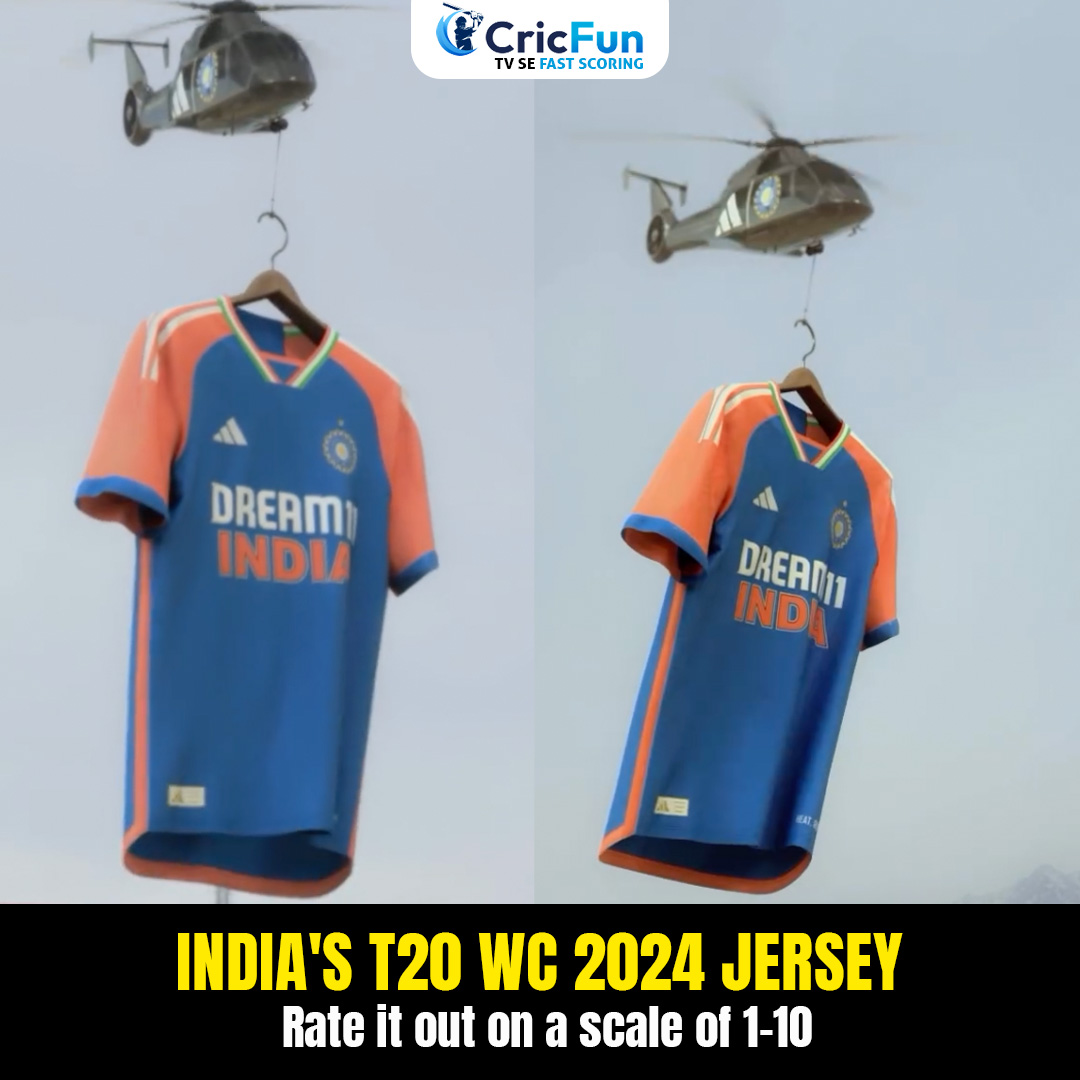 What is your call on team India's🇮🇳 new jersey for #T20WC2024? Rate it out on a scale of 1-10🗳️ #IPL2024 #RCBvsCSK #Cricket