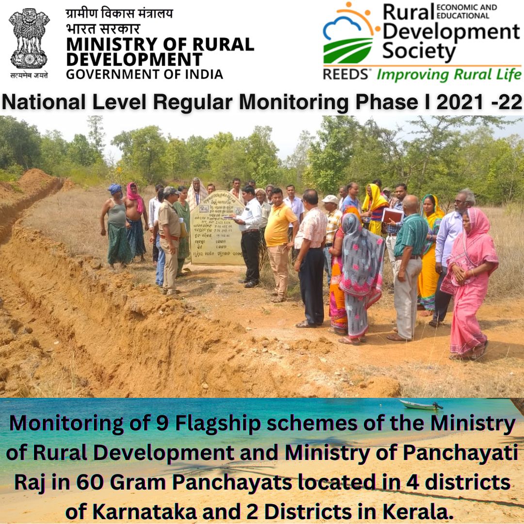 National Level Regular Monitoring Phase I 2021 -22. 
#nlm #M&Estudies
#teamreeds #ruralindia