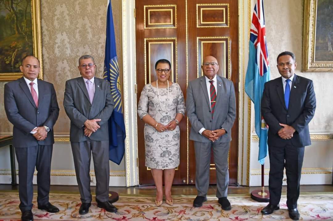 I recently had a productive bilateral meeting with the Secretary General of the Commonwealth Secretariat, Hon @PScotlandCSG at Marlborough House in London. The meeting focused on cooperation opportunities in the build up to the upcoming CHOGM 2024 to be held Samoa this October.