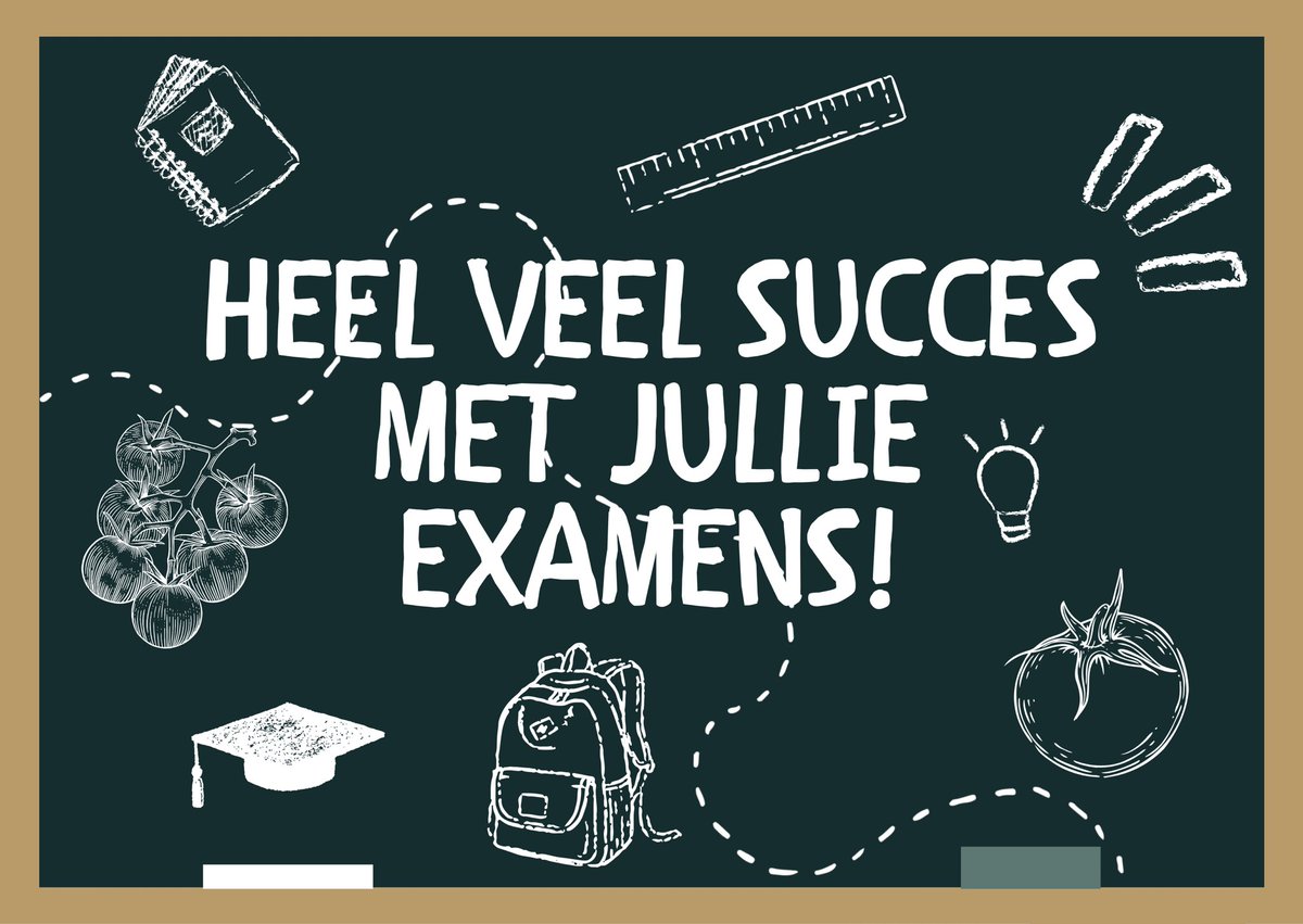 Wij hebben scholieren vanaf 13 jaar die bij ons werken, maar we hebben inmiddels ook veel scholieren die wat ouder zijn en hun examenperiode is begonnen!🎓

Voor nu is het belangrijk dat je alles eraan doet om je diploma te halen! 💪🏼 

Wij wensen jullie heel veel succes!🍀