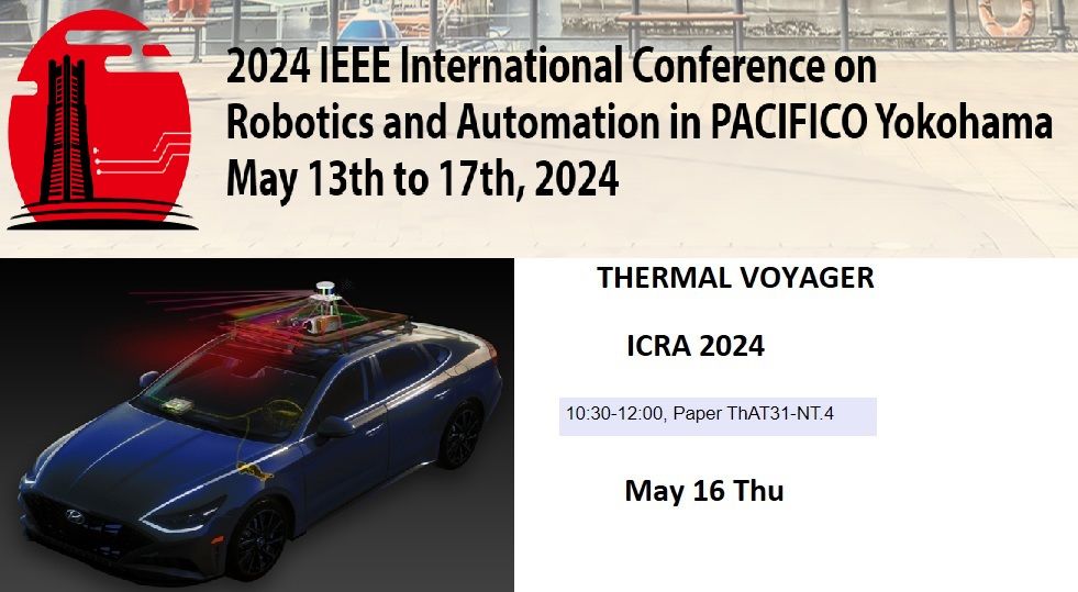 We will be unveiling the THERMAL VOYAGER at the #IEEE Conference on Robotics and Automation #ICRA2024 May 16th in Japan. Thermal voyager uses sensors across the short wave, mid wave and long wave infrared spectrum for night time autonomous navigation. 

<a href="/PurdueECE/">PurdueECE</a> <a href="/ieee_ras_icra/">IEEE ICRA</a>