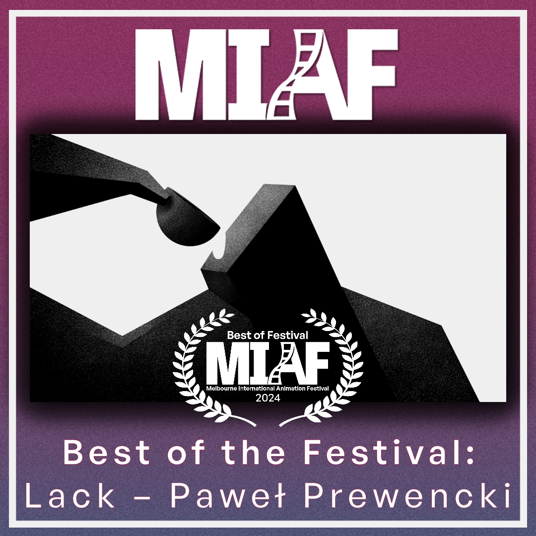 Winner! 🏆🎥 👏
Best Of The Fest for MIAF 2024 is “Lack” by Paweł Prewencki (Poland).

Check out all the full list of judges and audience winners.
miaf.net/miaf-2024-winn…

#MIAF2024 #MIAF #AnimatedArt #winners