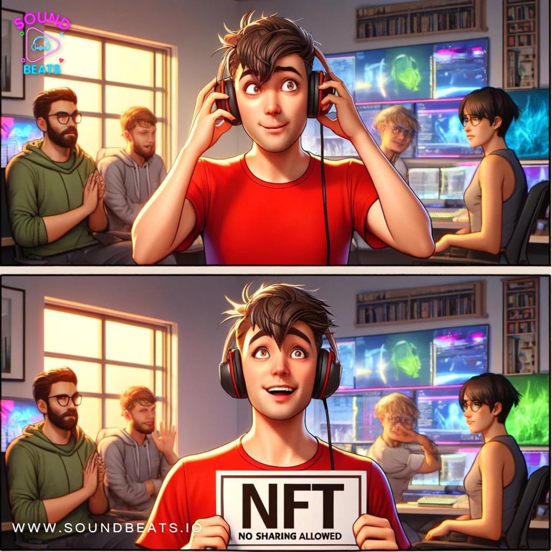 'Wanna hear the new track? Sorry, it's an NFT exclusive!'

#Innovation #SoundBeats #MusicGaming #InnovateWithSoundbeats #MusicAndGaming #GamingNFTs #MetaverseGaming #TriviaTime #GamerLife #GameCollection #TimeFlies #NFT #soundbeats #cryptogaming #web3 #nfts #crypto #gaming #games