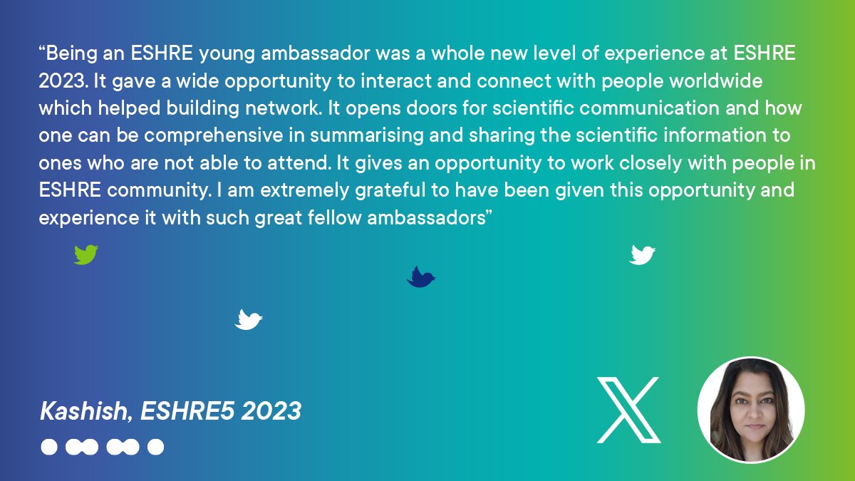 📣 LAST CALL to become a Young Ambassador! Deadline: 15 May! As a Young Ambassador, you will have the opportunity to represent our organisation, engage with our community and champion the causes that matter most to you. 📣@theESHRE5 📝 eshre.eu/ESHRE2024/Medi… #ESHRE2024 #ESHRE5