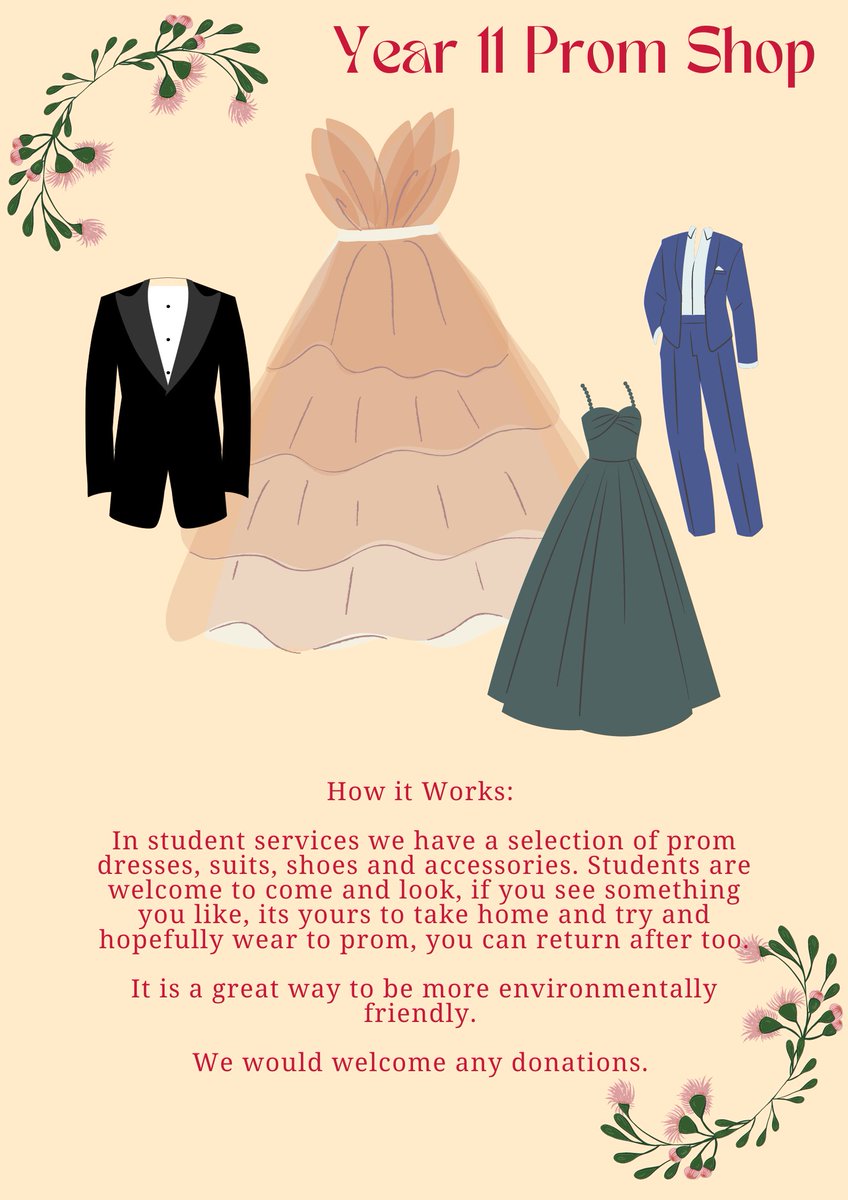 Pease see the poster below regarding our Prom Swap Shop.

It is a great way to be more environmentally friendly. 

We would welcome any donations. 

#AspireAchieveCelebrate

#studentengagement #education #learningisfun #teachersofinstagram #iteach #studentcentered #edchat