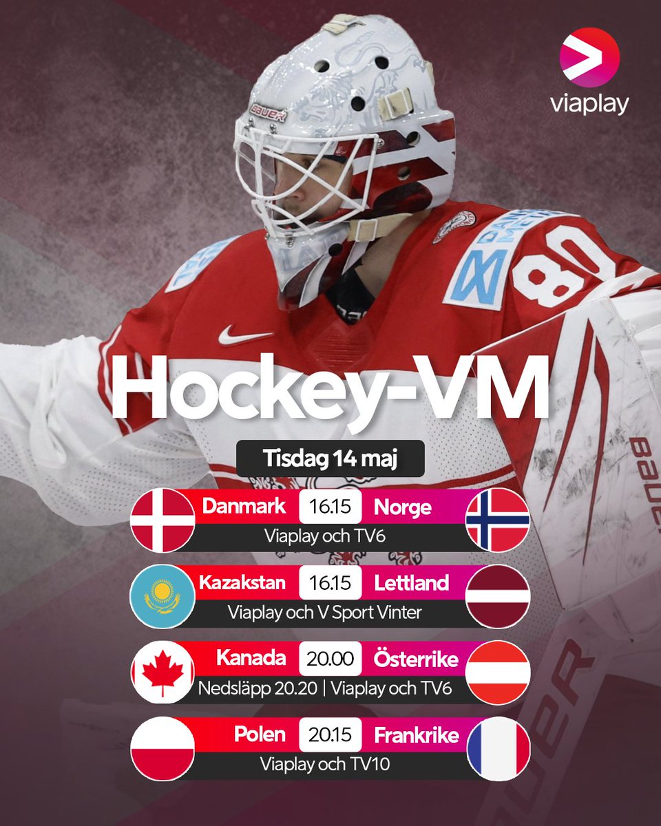 Nordiskt derby när Danmark tar sig an Norge 🇩🇰⚔️🇳🇴

📺 Se alla matcher från Hockey-VM på Viaplay, TV6 och TV10