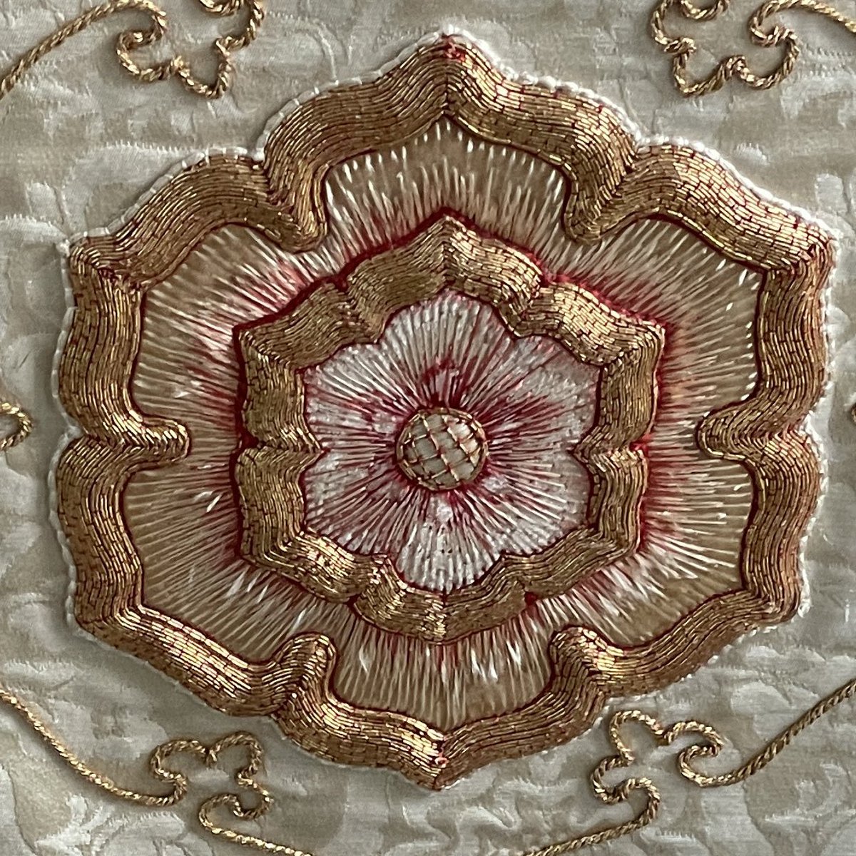 Detail from the altar cloth at St Bartholomew’s Church, Crewkerne, Somerset #textiletuesday