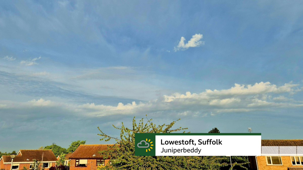 We have a slow moving weather front heading north and east today. It has been producing rain in Wales this morning, but ahead of it in Suffolk it has been a sunny start @BBCBreakfast xxx