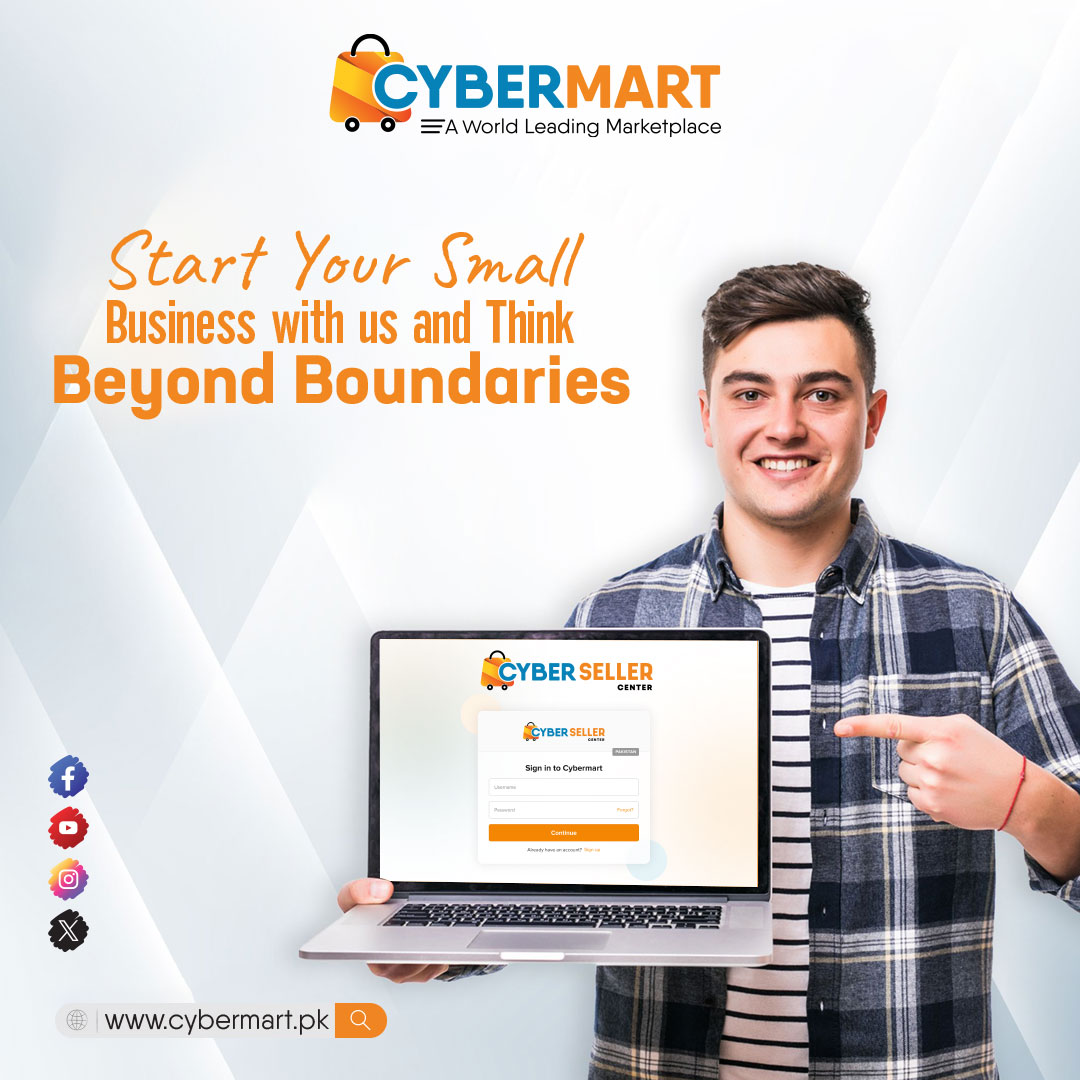 Start your small Business with us and Think Beyond Boundaries.

seller.cybermart.pk/login

#CyberMartPK #StartyourBusiness #onlineshopping