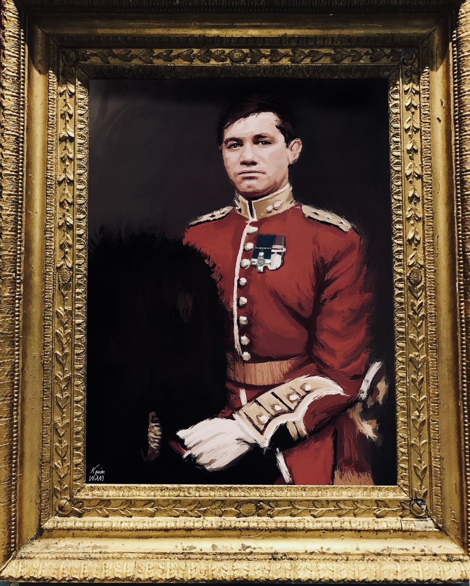 Remembering today Captain Robert L Nairac GC who fell on 15 May 1977 in NI, This was a portrait was painted last year where I added Capt Nairac’s GC medal for viewing for people as it was awarded posthumously #GrenadierGuards #CaptainRobertNairac #WeWillRememberThem