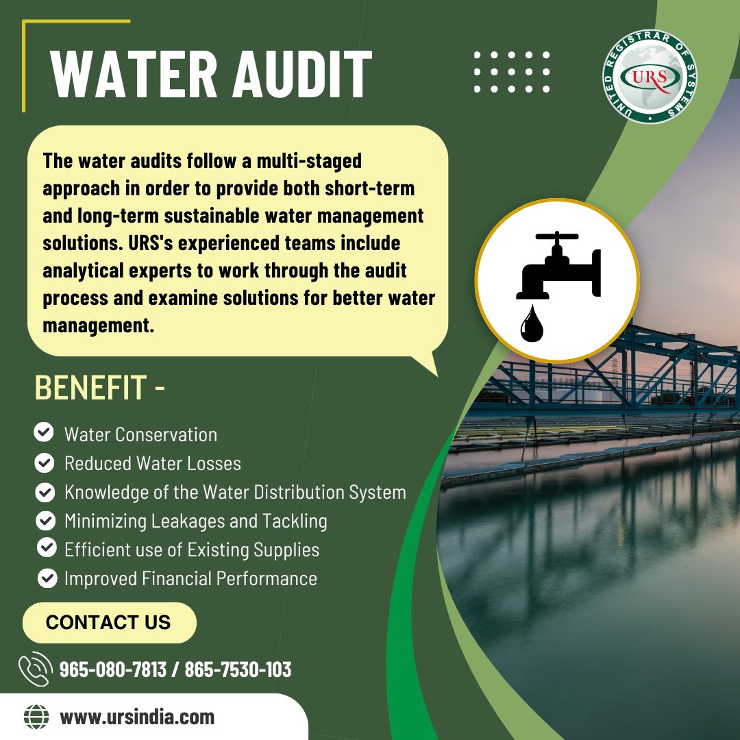 The water audits follow a multi-staged approach in order to provide both short-term and long-term sustainable water management solutions. #WaterAudit #WaterConservation #waterfootprint #wastewater #Sustainability #waterexperts #waterreuse #watermanagement #urs