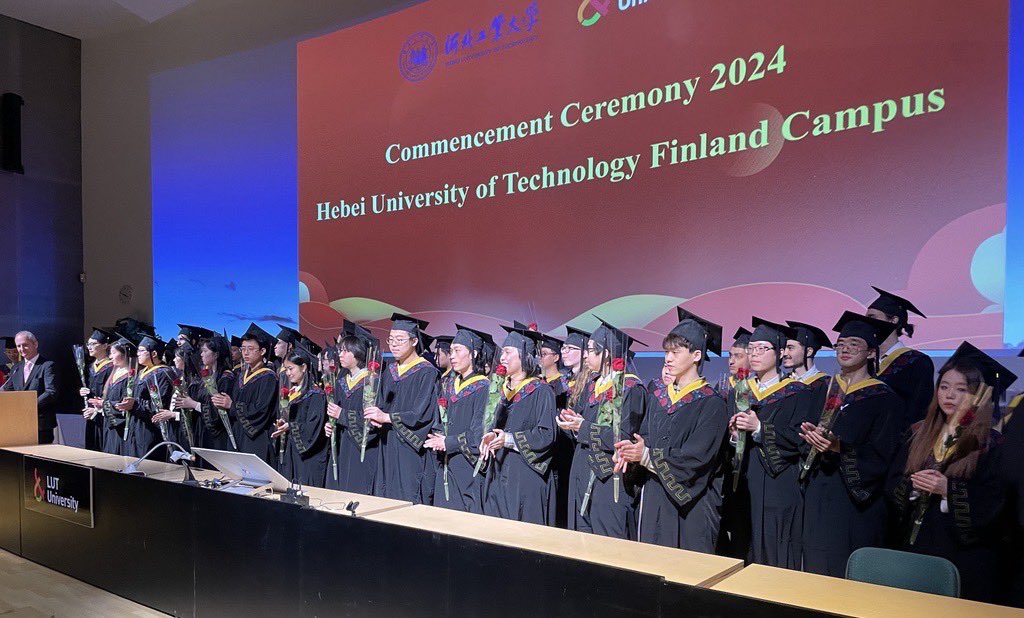 LUTsoftware's tweet image. Yesterday we had the commencement ceremony at LUT University. The first batch of Software and Systems Engineering students graduated this spring after 3 years of studies in Finland in the double degree program organized by LUT and Hebei University of Technology. Congratulations!