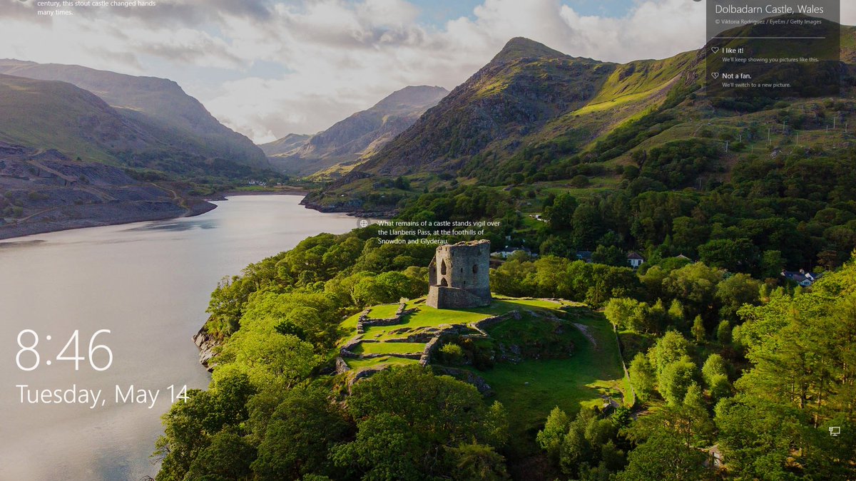 ev_m_'s tweet image. Dolbadarn Castle, Wales
#WindowsSpotlight