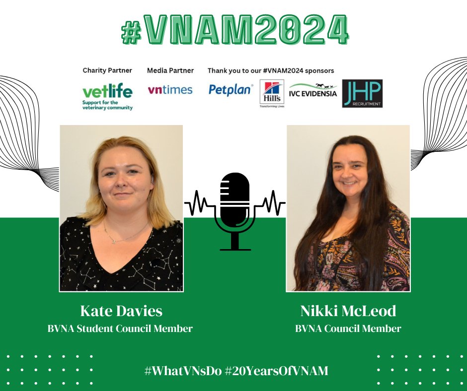 We’re celebrating #20YearsOfVNAM & #WhatVNsDo by releasing interviews with inspirational RVNs. Today we join BVNA Council Member, Kate as she interviews Nikki McLeod. 📺 Watch youtu.be/y_wEqw4wYL0 🎧 Listen podcasters.spotify.com/pod/show/bvna/… More about #VNAM2024; bvna.org.uk/project/vnam-2…
