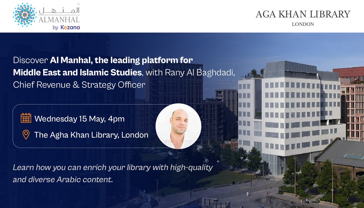 Join us at the 45th MELCom International Conference, where Rany Al Baghdadi, Chief Revenue & Strategy Officer, will present #AlManhal's outstanding offerings for libraries - The Leading Platform for Middle East and Islamic Studies on 15 May at 4pm. #Arabic #IslamicStudies