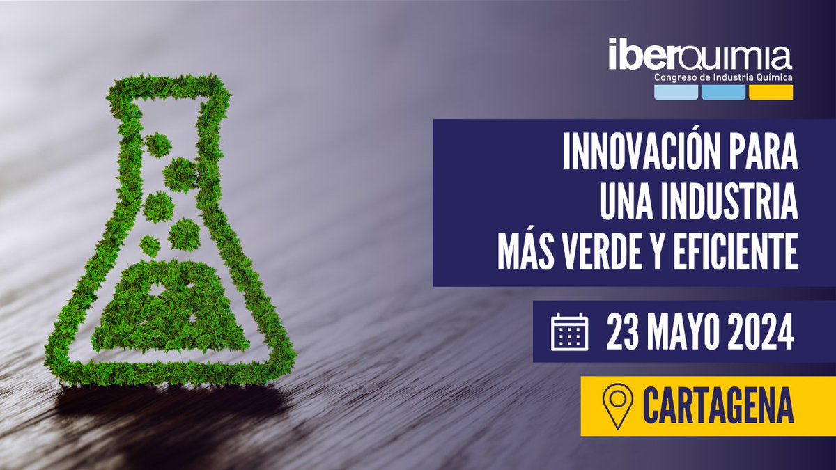 Nuevo Iberquimia Cartagena ⚗️ Únete a la revolución verde: ¡Innovemos juntos en la industria química! 📅 23 de mayo Hotel Nh Campo de Cartagena ¡Inscripción gratuita! ➡️ i.mtr.cool/gydszllmbg #industriaquimica #quimica #chemistry