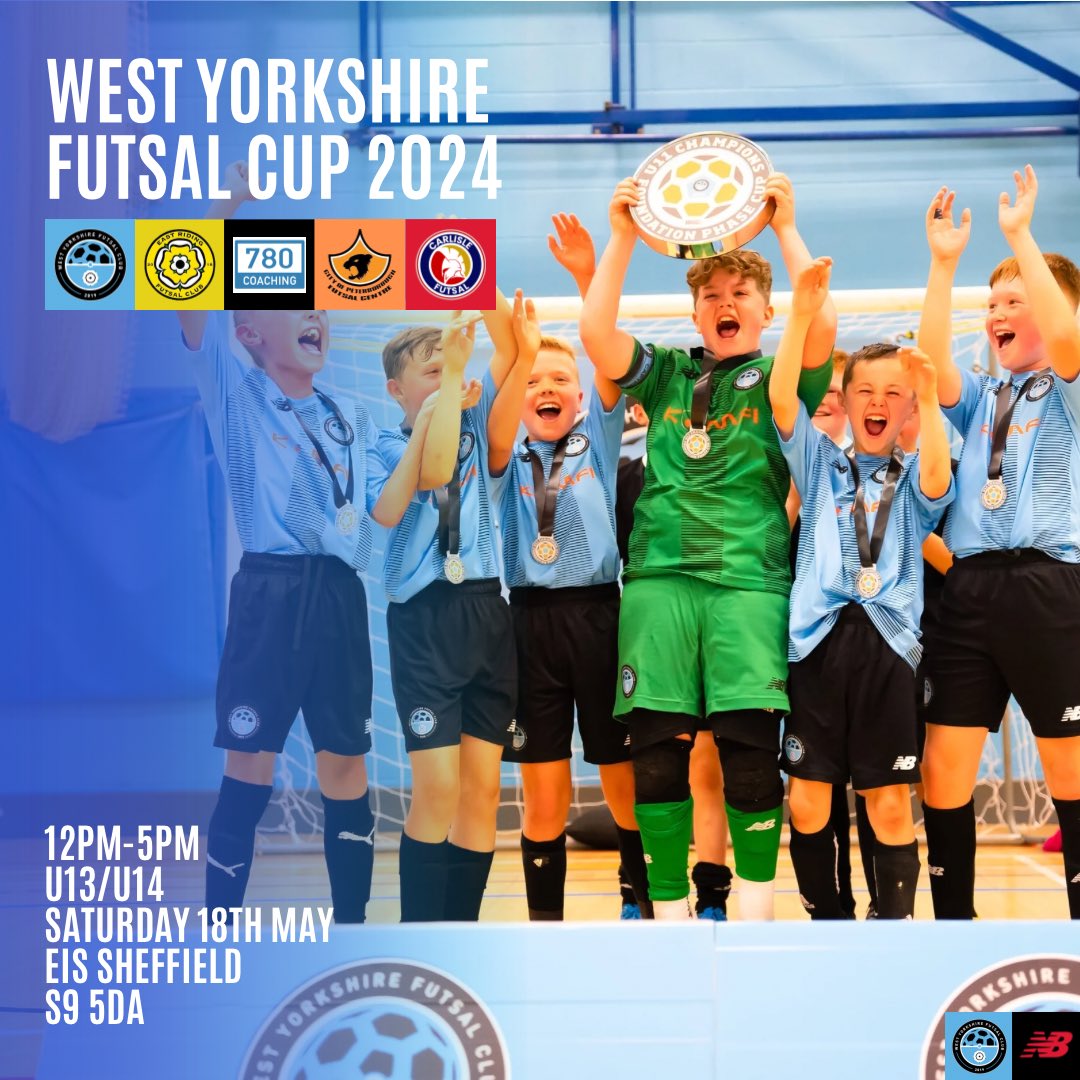 West Yorkshire Futsal Cup 2024🏆 This weekend sees the start of tournament season, as we host the U13s and U14s competition welcoming teams from across England🏴󠁧󠁢󠁥󠁮󠁧󠁿 @COPFC2014 @ERFutsalClub @CarlisleFutsal @780Coaching @Awards_FC_
