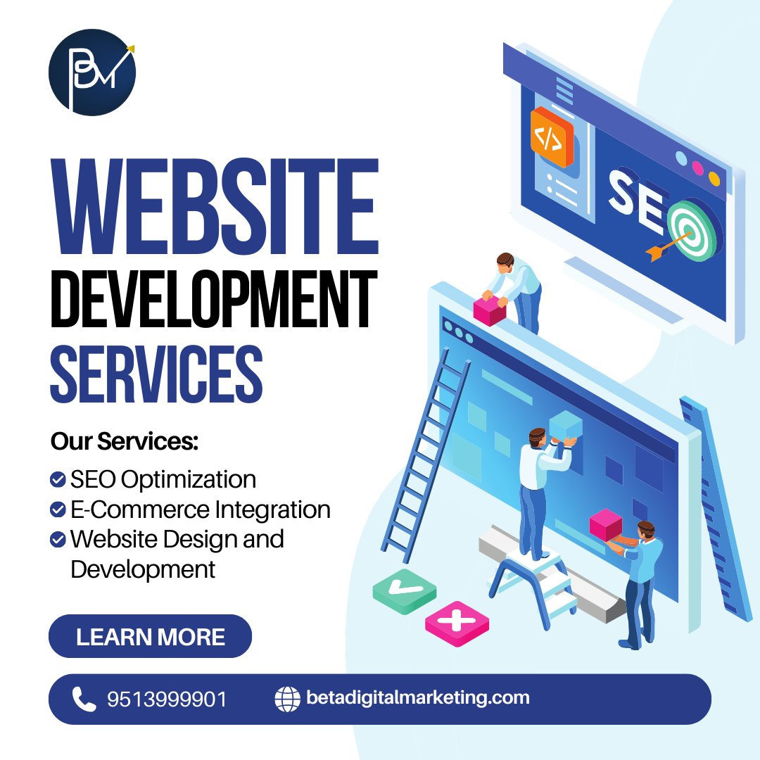 Transform your online presence with our expert website development services! Elevate your brand's digital footprint today with Beta Digital Marketing.
 betadigitalmarketing.com

#websitedesign #websitedesigners #websitedesigncompany #websitedesignstudio #betadigitalmarketing