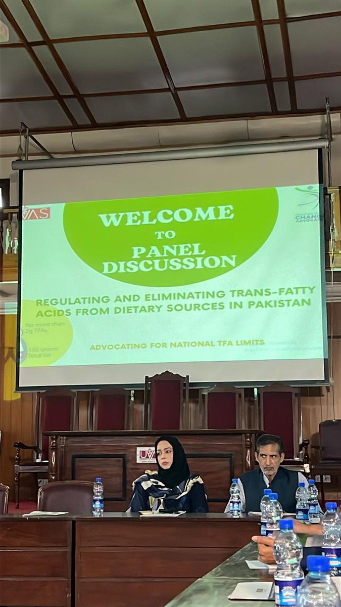 Farah Ather from @PFAHQOfficial has joined as guest speak at @UVAS_Official #TRANSFORMPakistan #YouthLeadership #TransFatsfreePakistan