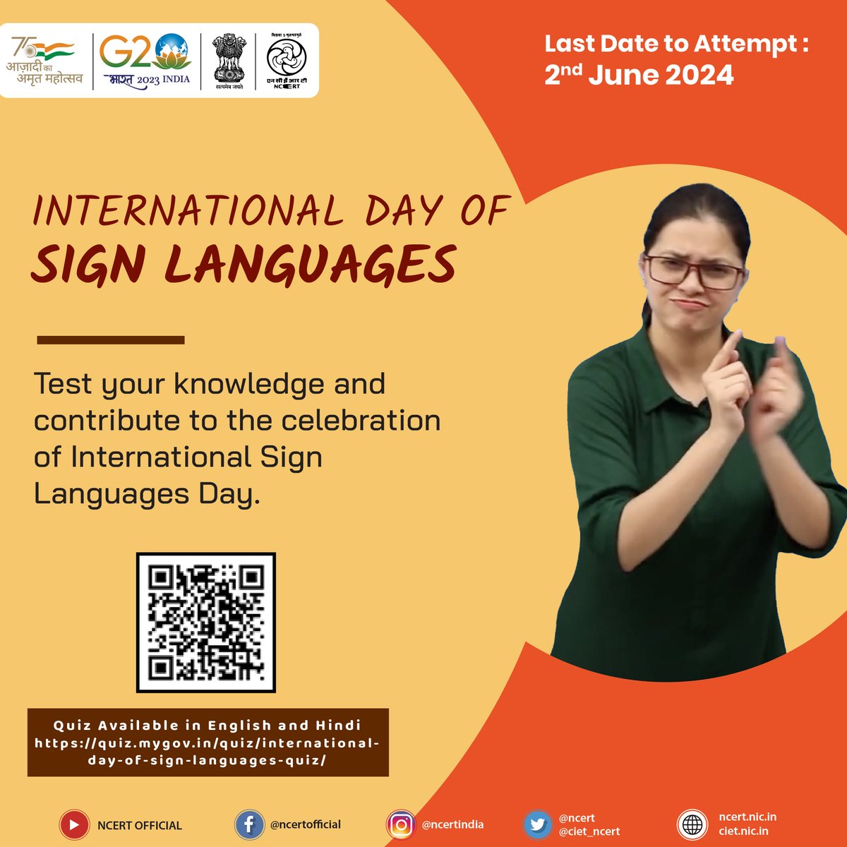 Join the International Day of Sign Languages Quiz! Let’s honor the rich diversity and linguistic identity of deaf individuals and sign language users worldwide. Test your knowledge in the International Day of Sign Languages quiz and help create a world where signing knows no