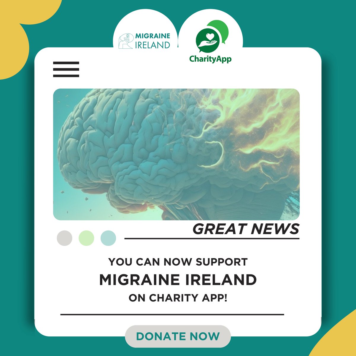 We’re thrilled to announce that Migraine Ireland is now on @Charity App!📱 Its a new platform that helps create brand awareness whilst raising donations for charities across Ireland. Check out our profile to donate, become a sponsor, or learn more here: lnkd.in/d8H_JxvX