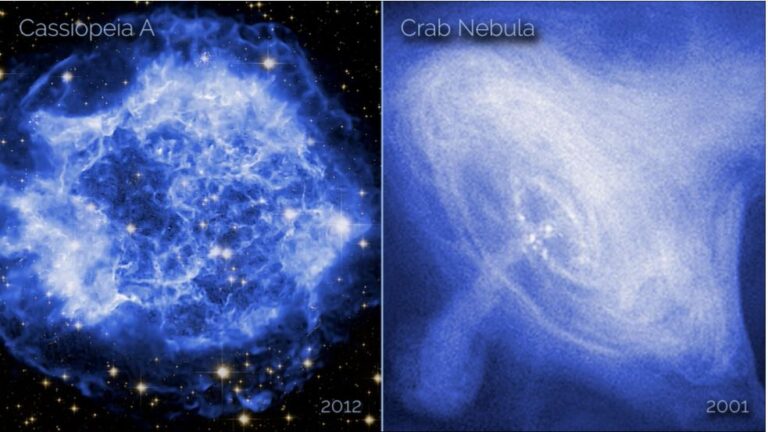 talius's tweet image. NASA&apos;s #Chandra Releases #Doubleheader of #Blockbuster #Hits

New movies of 2 of the most famous objects in the sky— #Crab #Nebula &amp;amp; #Cassiopeia A—show dramatic changes in debris &amp;amp; radiation remaining after the explosion of 2 massive stars in our galaxy. scitechupdates.com/nasas-chandra-…