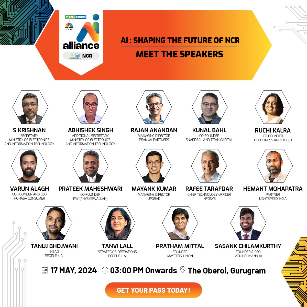 🚨We are super stoked to host the Moneycontrol and CNBC TV18 AI Alliance at NCR this Friday! This is the third AI event we've put together in the last six months, after successful editions in Bengaluru and Pune. Check out the power-packed lineup for the Gurugram edition! We…