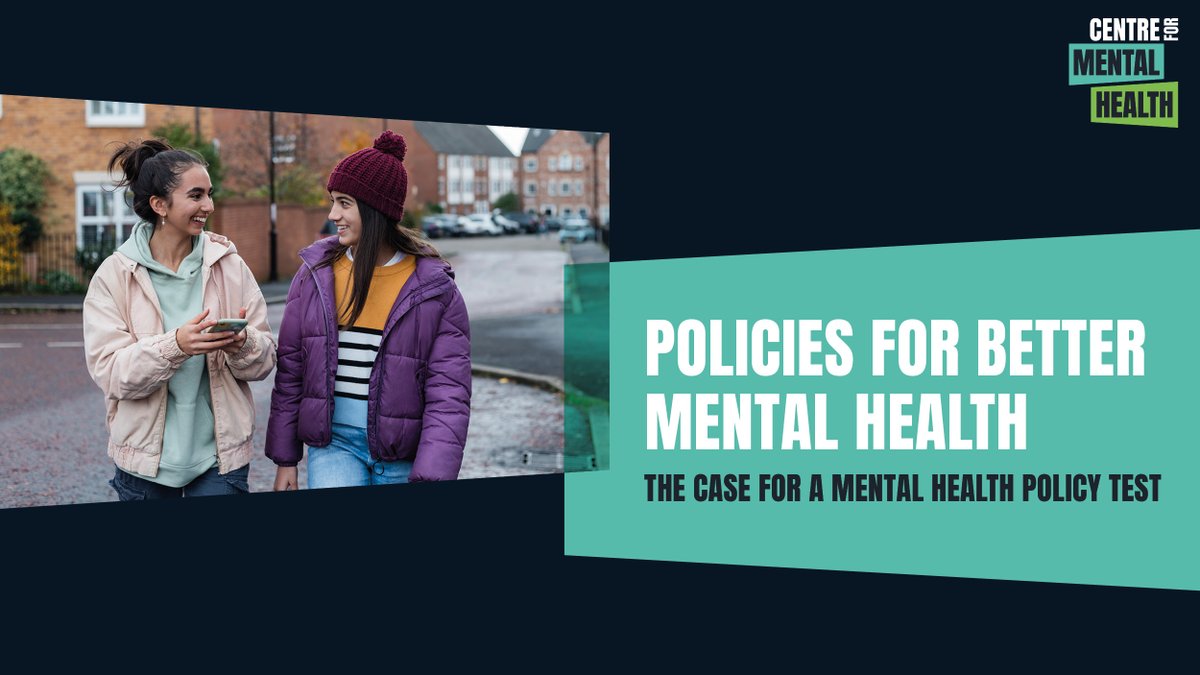 Every government policy – from social security to the environment – affects our mental health. @CentreforMH is calling for a mental health policy test to weigh up the impact of every new policy on the nation’s wellbeing: centreformentalhealth.org.uk/publications/p… #MentalHealthPolicyTest #MHAW24