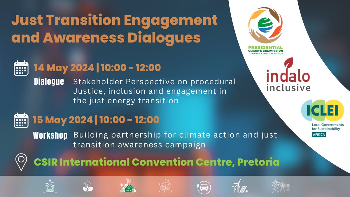 EVENT: Today, our #SocialImpact Committee Chairperson, Celiwe Mabaso, will participate in the @ClimateZA's panel discussion, titled 'Social Partner Reflections on Expectation and Stakeholder Engagement for #JustEnergyTransition' Time: 11:00am - 13:00pm Location: @CSIR, Pretoria