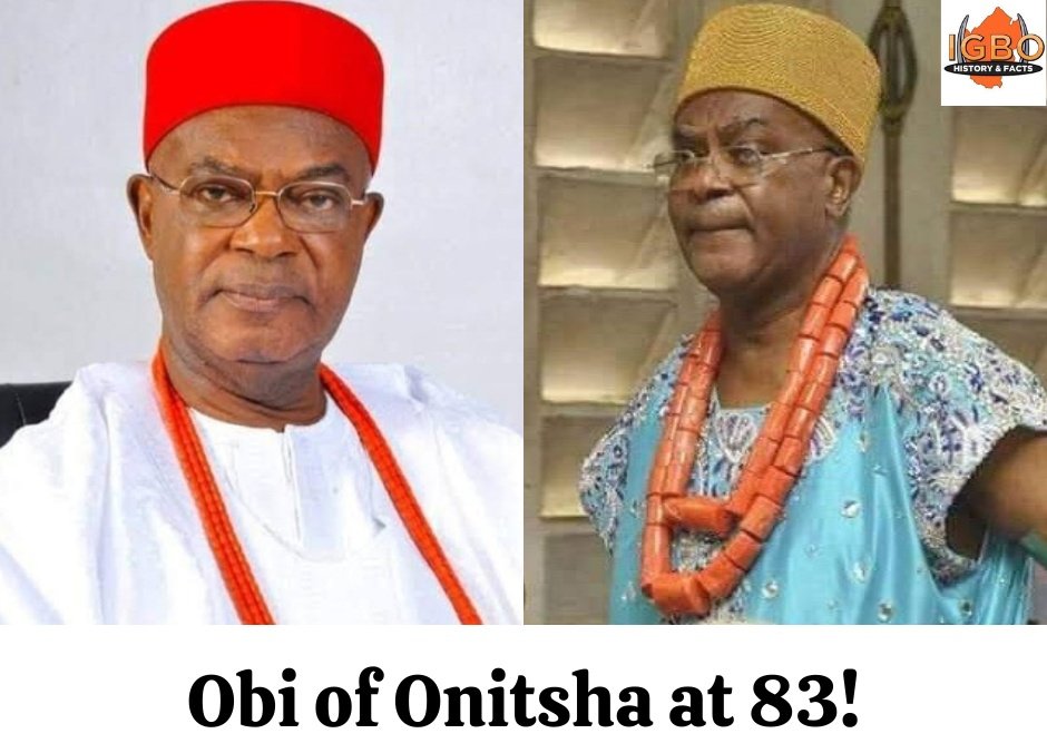 His Royal majesty Igwe Nnaemeka Alfred Ugochukwu Achebe. CFR, mni is 83 years old today. He is the 21st Obi of Onitsha dynasty.

Interestingly, today also marks 22 years since Agbogidi was coronated as the Obi of Onitsha. 

Let's Retweet to celebrate Agbogidi at 83!