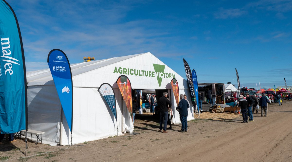 📢 Mildura #FieldDays is on this 📅Fri 17 May, 9 am to 5 pm and Sat 18 May, 9 am to 4 pm. 🚜 Find us at site L110 for information and resources for #almonds, #livestock, #farm #biosecurity plans, #irrigation and #pest management. #AgTwitter #FieldDays #Mildura #Mallee #AgChatOz