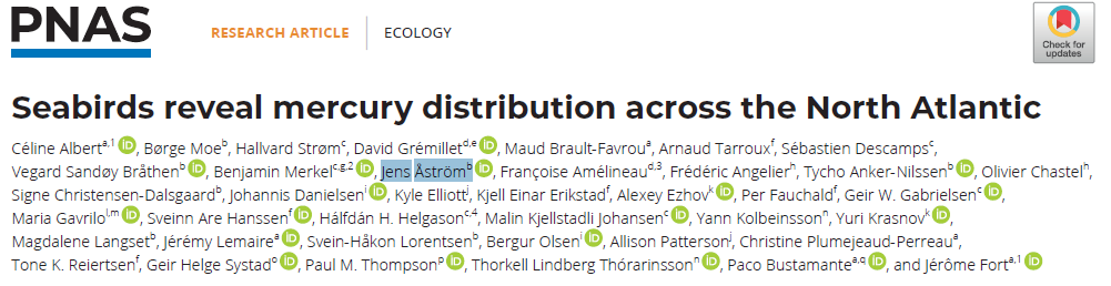 To continuously improve international regulations about #Hg, knowledge about its #spatial distribution is important. We used #seabirds as bioindicators to map Hg contamination across the North Atlantic Arctic pnas.org/doi/10.1073/pn…