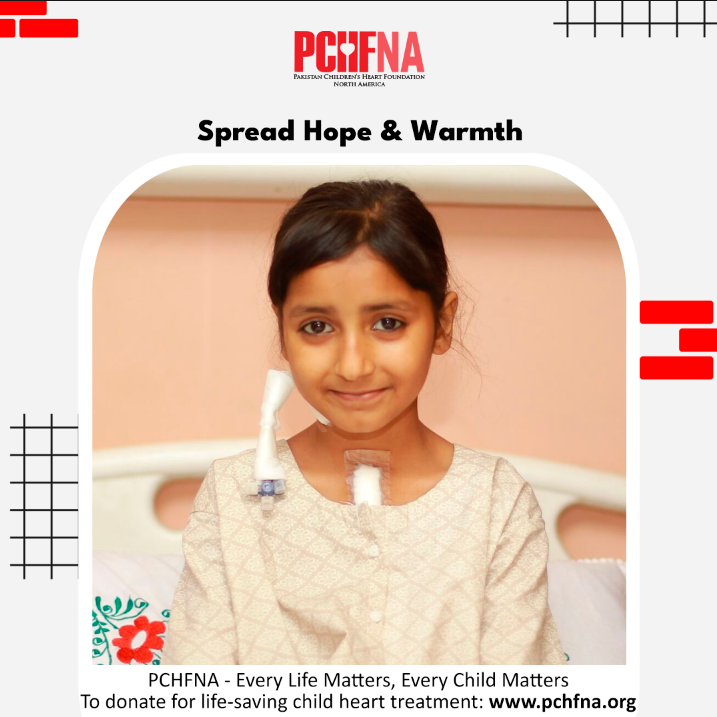 By financially supporting life-saving heart treatment through #PCHFNA, you can be a source of hope & warmth for deserving children in Pakistan with #CHD.
#EveryLifeMattersEveryChildMatters
#Donate: pchfna.kindful.com
#ConqueringCHD #CHDAwareness
#1in100 #Charity #Zakat