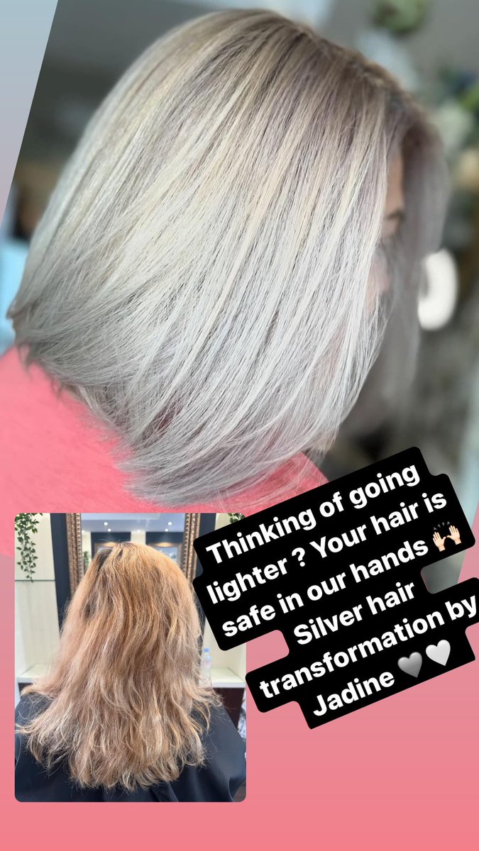 Thinking of going lighter ? Your hair is safe in our hands 🙌🏻 Silver hair transformation by  Jadine 🩶🤍 Book online or give us a call 📞 for your free consultation….. 🙂

#mandmhair #silverhair #hairinspo #leicesterhair #hairideas #hairtransformation #redkenshadeseq