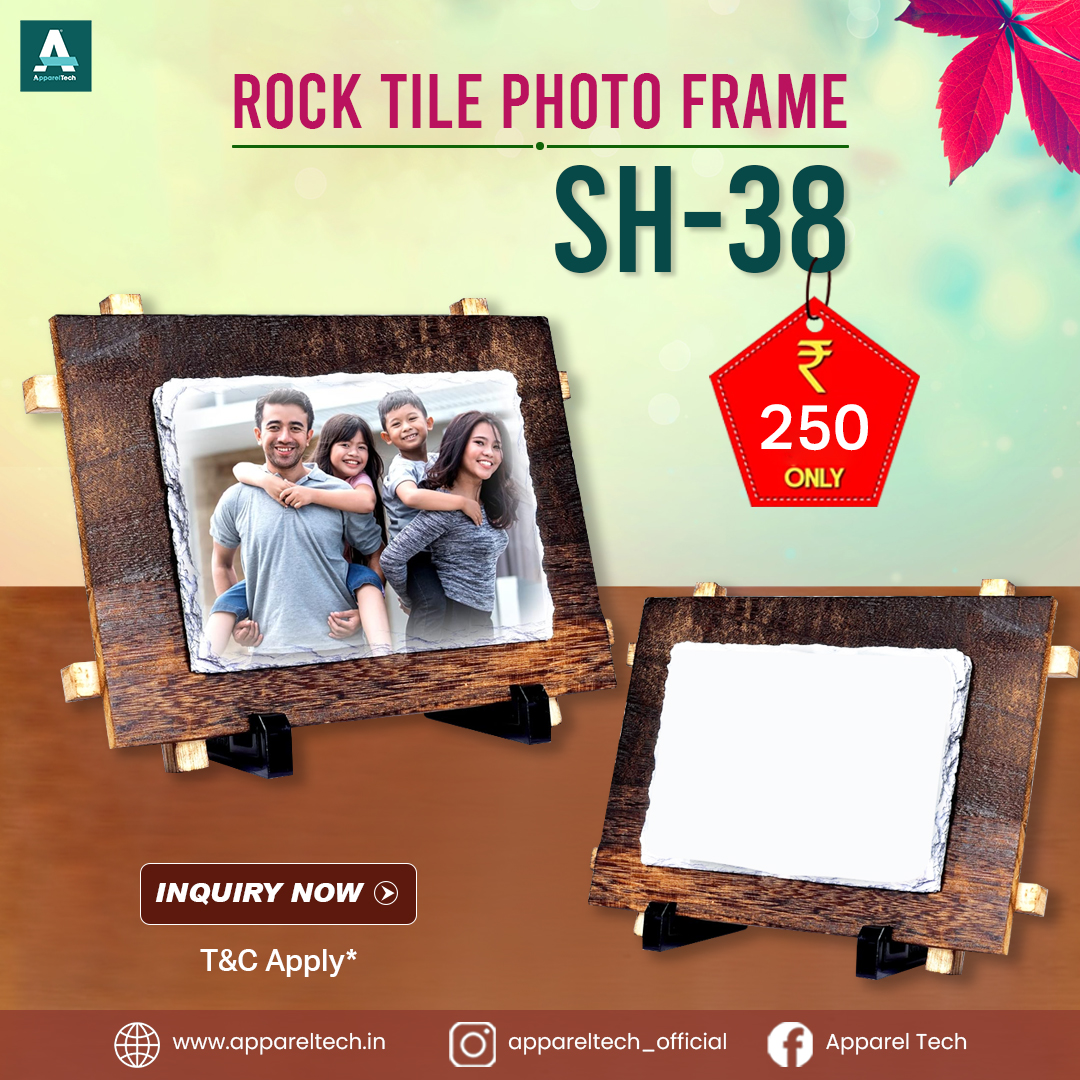 Rock tile photo frames from Appareltech! 🖼️✨ Crafted with top-quality materials, these frames are your canvas for creativity
More Details call at..
+91-85060 00902 +91-9599259795, +91-9311569457, 
#BlankPhotoFrames #ppareltechCrafts  #SmallBusinesses
