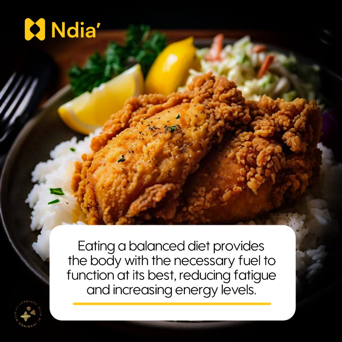 Eating a balanced diet provides the body with the necessary fuel to function at its best, reducing fatigue and increasing energy levels.
#ndia  #ndia #uyocommunity #uyovendorshub #fooddeliveryrevolution #foodvendors #foodstagram#brandreveal #brandlaunch #speed #guesswhat #hunger