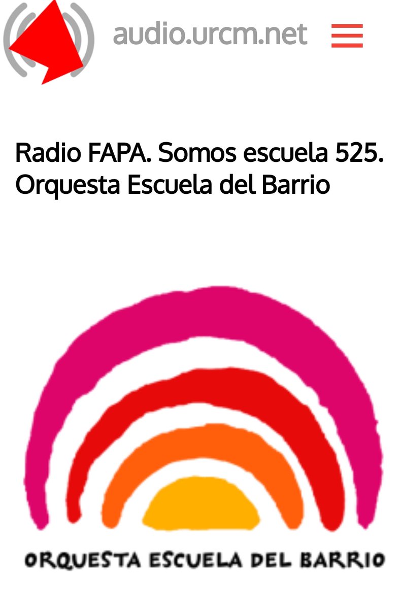 📻 Radio FAPA 'Somos Escuela' @Radio_Enlace @jncrzm ✔Conexión FAPA. ✔Orquesta Escuela del Barrio, Rita López Panach. Enlace👇🏻 audio.urcm.net/Radio-FAPA-Som… #LaFAPAinforma