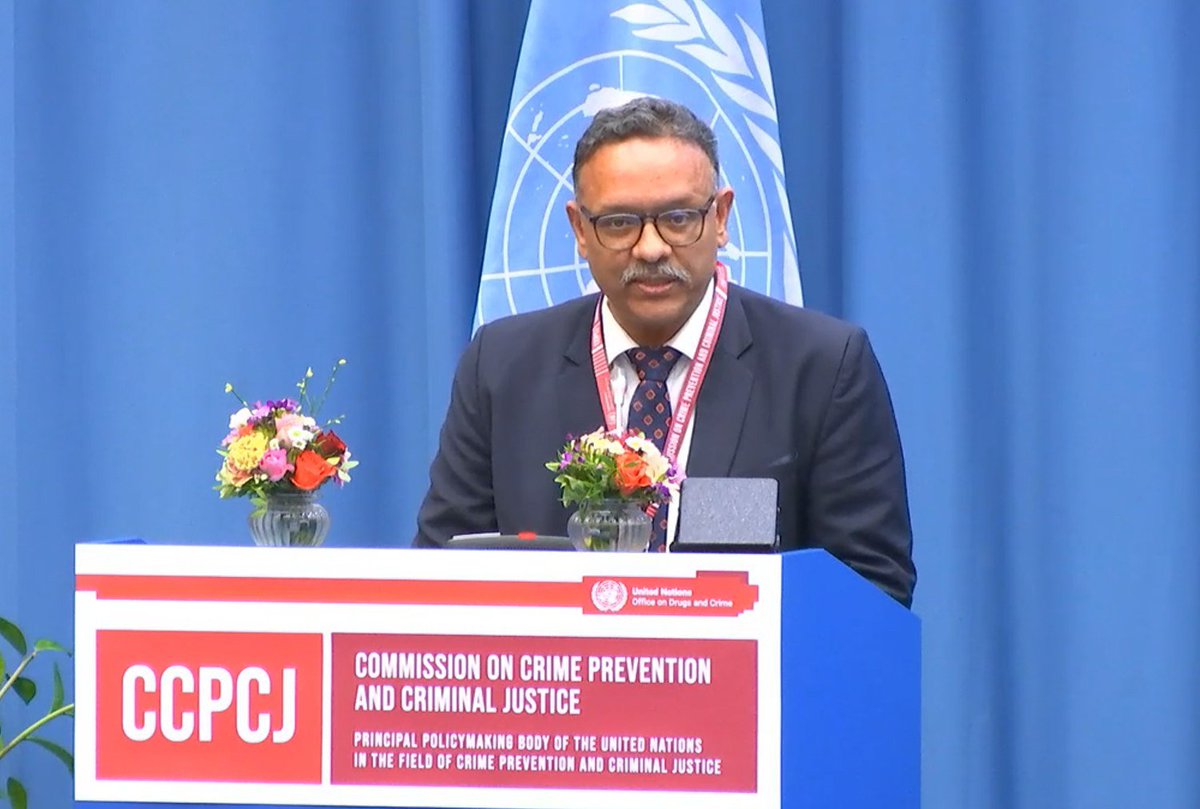India’s national statement at 33rd session of @CCPCJ by @MLJ_GoI Joint Secretary PP Pandey in Vienna today. Highlighted ongoing progress in India’s criminal justice system. @MEAIndia @IndianDiplomacy