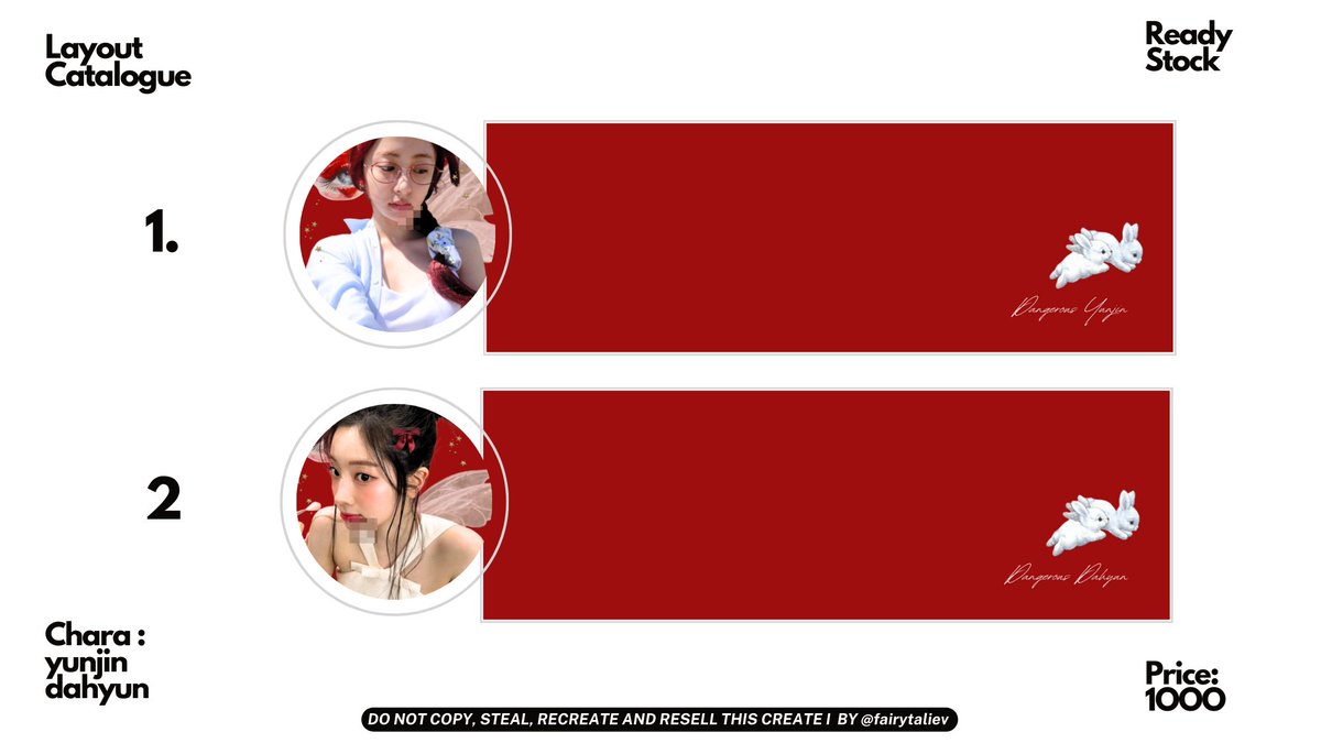 fairytaliev's tweet photo. help retweet and repost please!🤍

haloO !! aku mau cleansing ready stock layout nih bisa di take lewat DM dari sekarang serba 1000 dan 3000/each. ready yunjin dahyun rose ningning yeji wonhee charyeong wonyoung!! 

#zonauang #zonaba https://t.co/zzeHRQ2lY9