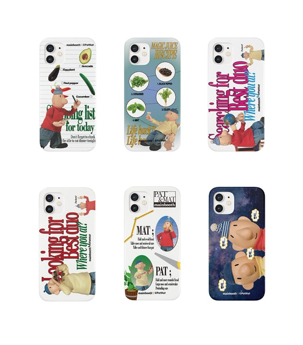 Pat&Mat vintage phone case เปนหกลายที่เลือกไม่ถูกเลย 𖦹꙳࡛࣪⋕🪀  hard case : plastic 100% การันตีความน่ารักจาก mainboothเลยค่าบ — sale 10%  740.- รวมส่ง♡♡♡♡