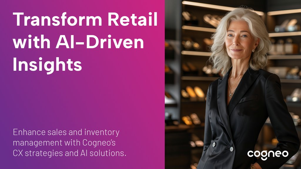 Unlock the potential of your retail business with AI-driven insights from Cogneo! Our solutions help you enhance sales and streamline inventory management. Ready to transform? Let's connect! #RetailInnovation #AI #SalesBoost #InventoryManagement #Cogneo