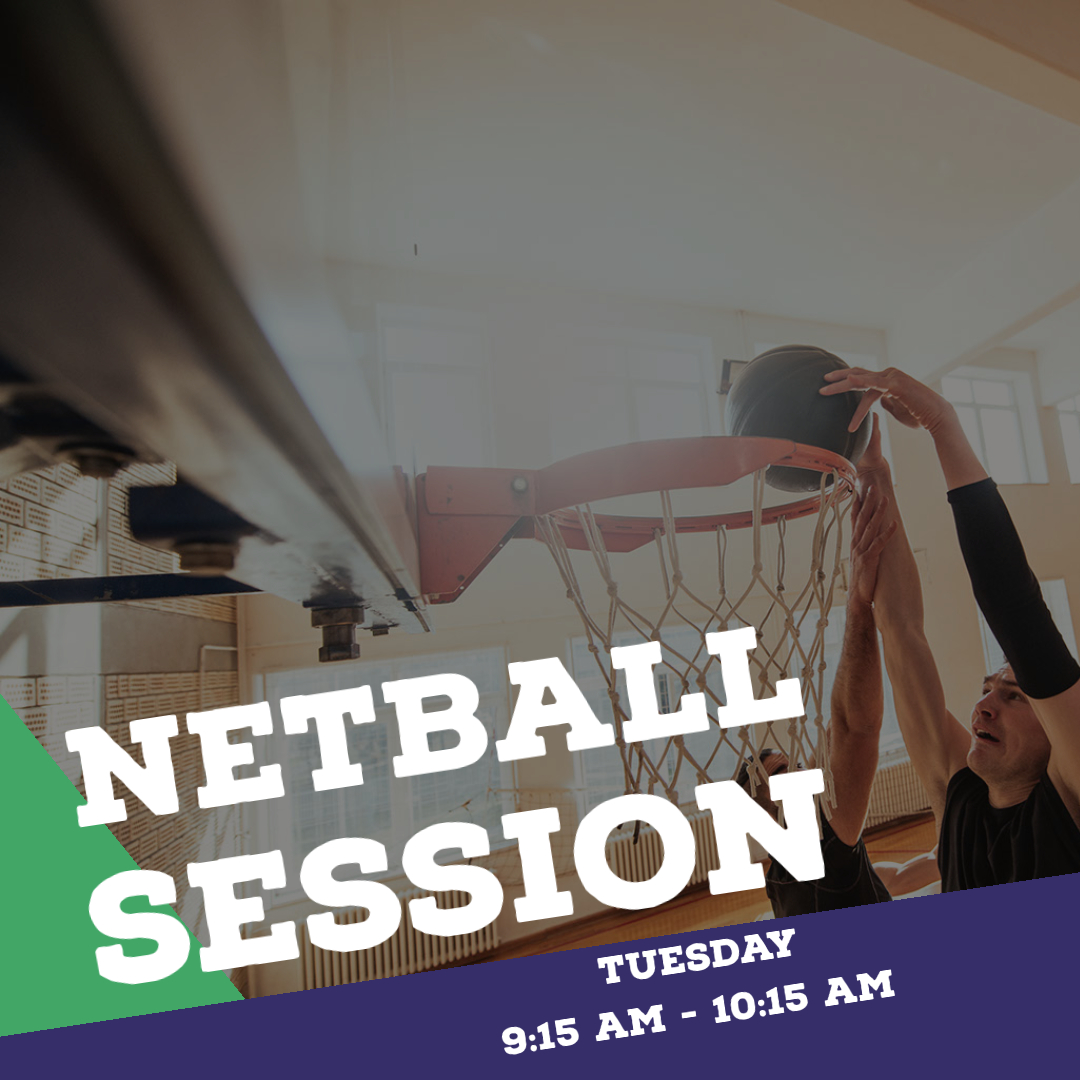 Netball Session £1 per session, 9:15 am - 10:15 am. Tuesday Parkside Sports Centre