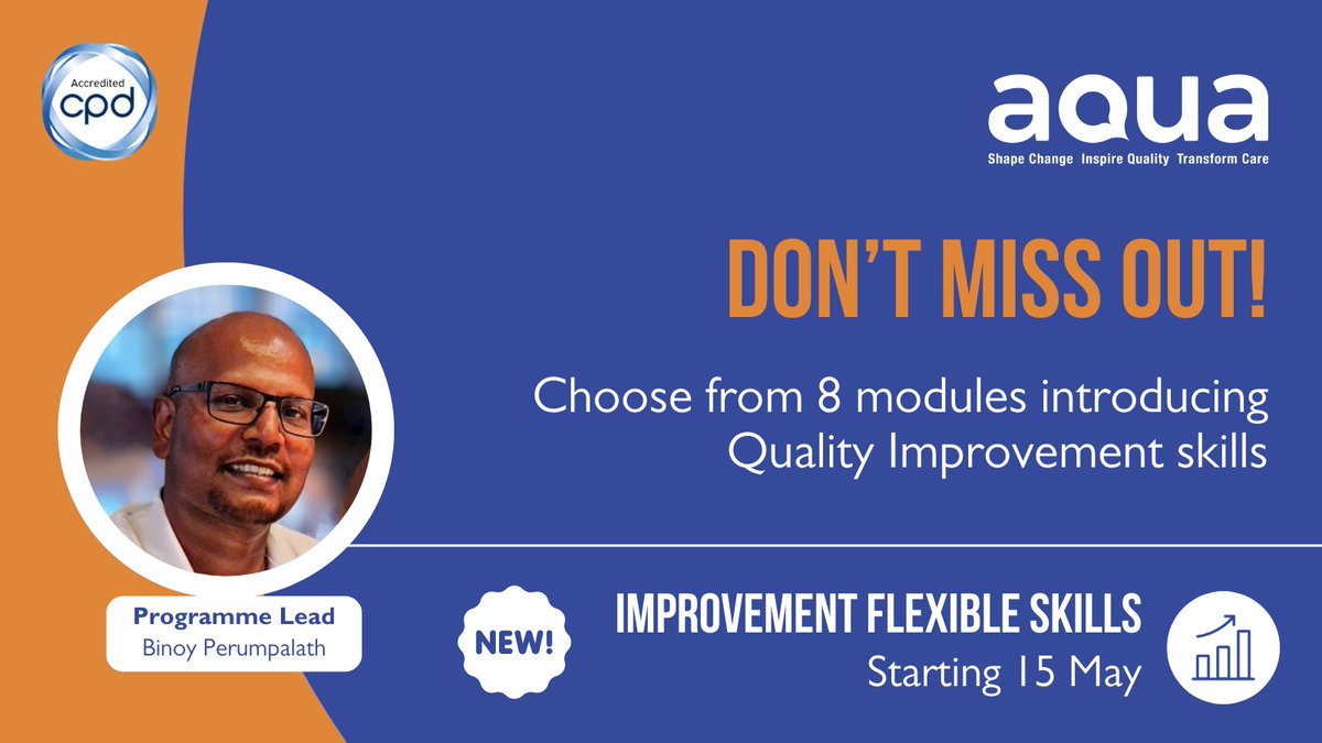 The first module of our Improvement Flexible Skills programme starts tomorrow! 🚨 Get an introduction to #QualityImprovement from our expert facilitators, and earn 1 CPD point. 📅 15 May Book now: bit.ly/48uN0Zy #QITwitter